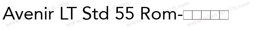 Avenir LT Std 55 Rom字体转换